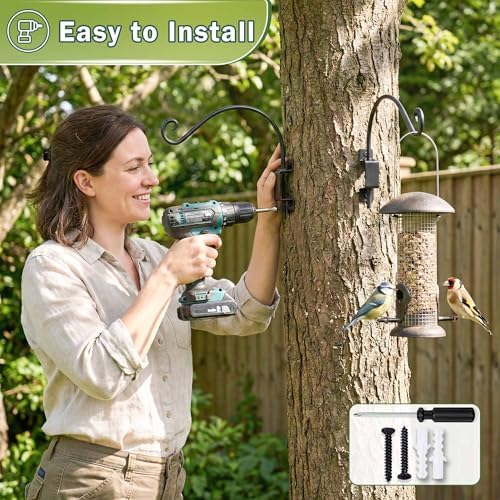AJART Swivel Plant Hangers Outdoor: 16"/2Pcs Heavy Duty Wall Mount Bracket - Image 7