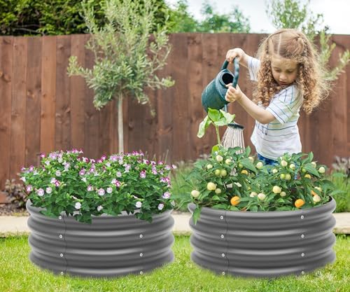Besebay 2-Pack 2x1ft Galvanized Raised Garden Bed, Outdoor Planter Bed, - Image 6