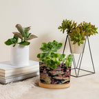 Chinoiserie Coral Asian Ceramic Planters Chinoiserie Chic Asian Planters for Outdoor Plants with Drainage Holes and Saucers Pot for Home Office Desk Garden - Image 4