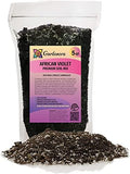 Premium African Violets and Gesneriad Premium Soil Mix by Gardenera - Horticultural Perlite (25%) + Vermiculite (25%) + Sphagnum Peat Moss (50%) - Made in USA - (5 Quart Bag) by Gardenera