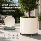 2 Pack Rolling Planter for Tree,30 Gallon Large Metal Tree Pots for Outdoor - Image 4