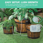 Automatic Plant Waterer Indoor Watering System for 15 Potted Plants, Auto Drip Irrigation Kit with Programmable Water Timer, Smart Humidity Detection, Green - Image 4