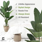 Fencer Wire Artificial Bird of Paradise Tree, Fake Plant in Pot with Dried Moss, Premium UV Resistant Lifelike Tropical Home Décor, 5 Feet, 60 Inch Faux Tree with 10 Trunks for Indoor/Outdoor Use - Image 5