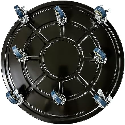 Plant Caddy with Wheels 20 Inch 1 Pack, Heavy Duty Metal Plant Stand & Dolly with Lockable Casters, Holds 310 lbs for Indoor Outdoor Large Flower Pots, Black - Image 7