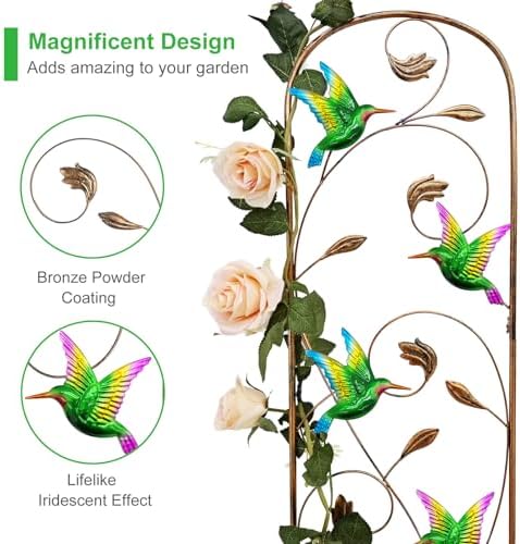 2 Pack Metal Garden Trellis for Climbing Plants - Image 3