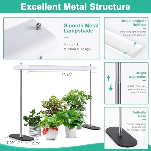 FOXGARDEN Grow Light Stand, Advanced LED Plant Growth Lighting with 4/8/12H Timer, 6 Dimming Options, and Adjustable Height - Optimal for Indoor Plants in Seedlings, Vegetative, and Flowering Phases - Image 5