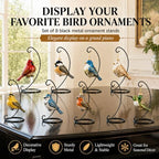 Ornament Display Stands Black Set of 8, 11 Inch Christmas Ornament Hangers for Glass Globes, Terrariums, Keepsake Balls, Memorial Ornaments, DIY Crafts, Holiday Table Décor and Display Hooks - Image 4