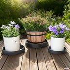 Plant Saucer Tray for Ceramic Plastic Pots, 20 inch Plant Saucers for Indoors, Pot Saucers Trays, Bird Bath Bowls, Flower Planter Water Drip Trays for Pots Base (20", Black) - Image 6