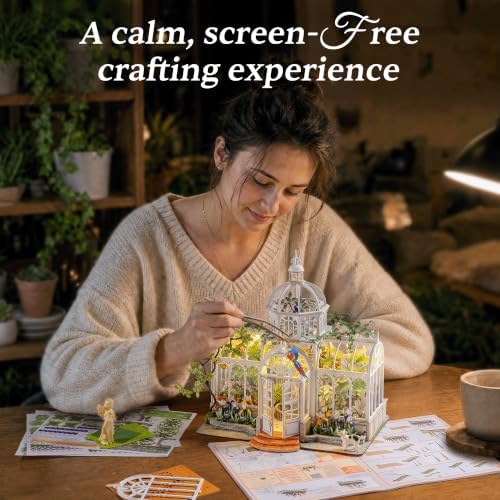 Rolife Greenhouse Miniature House Kit with LED Light - Image 6