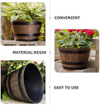 Levemolo Household Resin Flowerpot for Bonsai Imitation Textured Planter Pot Drainage for Indoor and Outdoor Plants Decorative Container for Home Gardening - Image 5