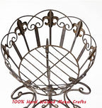 2 Pack Metal Tall Plant Stands, 25 Inch Wrought Iron Plant Stand - Image 4