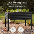 Best Choice Products 48x24x30in Galvanized Raised Garden Bed, Metal Elevated Planter Box, Vegetable Garden for Backyard, Patio, Balcony, 100% Non Toxic Materials - Black - Image 4