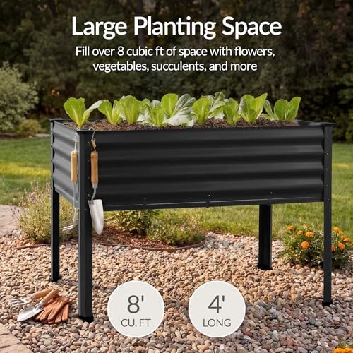 Best Choice Products 48x24x30in Galvanized Raised Garden Bed, Metal Elevated Planter Box, Vegetable Garden for Backyard, Patio, Balcony, 100% Non Toxic Materials - Black - Image 4