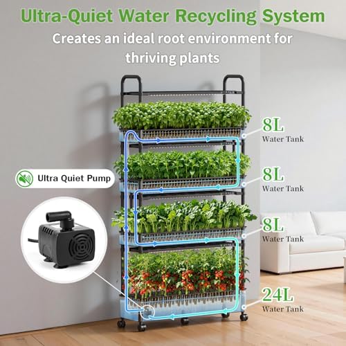 Growell 120 Pods Large Hydroponics Growing System Kit, Indoor Hreb Garden - Image 5