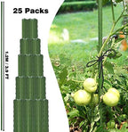 Xiny Tool Garden Stakes, 25 Pack 4 Ft Steel Plant Garden Tomato Stakes with Plastic Coat for Climbing Plants (25 Pack 48 Inch) - Image 2
