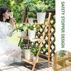 Plant Stand, 3 Tier Bamboo Ladder Shelf Foldable Flower Pot Holder, Indoor Corner Plant Storage Display Rack for Garden Balcony Patio,Free Installation (Size : 50x40x96cm) - Image 6