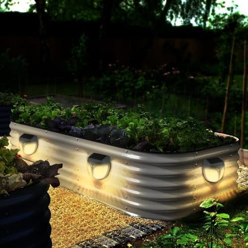 Raised Garden Bed Solar Lights, Magnetic Dusk to Dawn, 4 Pack - Image 6