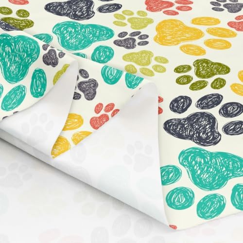 Dog Paws Upholstery Fabric for Chairs, Cartoon Pet Dogs Fabric By The - Image 6
