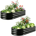 Galvanized Raised Garden Bed, Metal Raised Garden Bed, Outdoor Raised Garden Beds, Raised Beds for Gardening, Planters for Vegetables, Flowers, Herbs (2) by Unknown