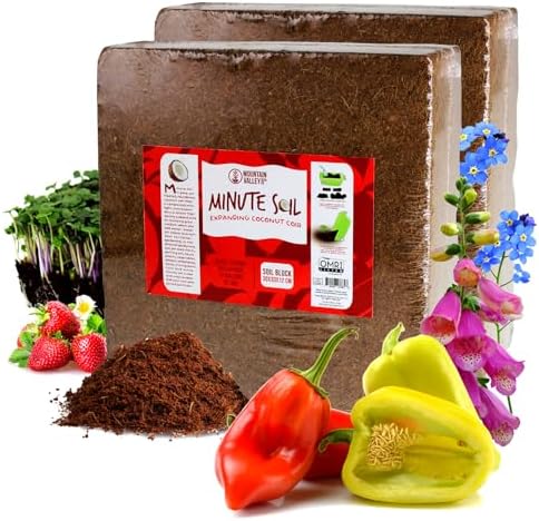 Mountain Valley Seed Co Soil Block - Coco Coir - Compressed - (2 Blocks) by MountainValleySeedCompany