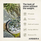 ARBORA 21" Santorini Bowl Planter - Lightweight Polyresin Outdoor Plant Pot - Image 5
