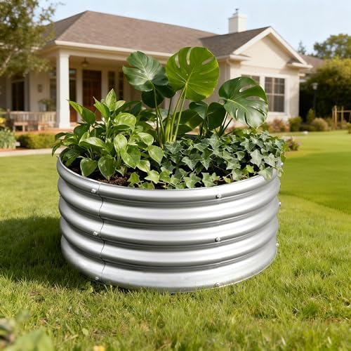 2PCS 2x2x1FT Galvanized Metal Raised Garden Bed,Outdoor Planter Box for Vegetables - Image 5