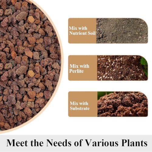 YISZM Red Horticultural Lava Rocks for Plants, 10 lb Succulents Cactus Bonsai Soil Lava Rocks for Aquarium Outdoor Decorative Stones for Craft Projects, Vase Fillers - Image 5