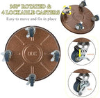 2 Pack Plant Caddy with Wheels, 12" Rolling Plant Stand 265 LBS Heavy Duty Metal Tray No Holes with Large Metal 360° Lockable Caster Wheels for Outdoor Indoor Large Plant Pots, Flower Pot, Patio - Image 5