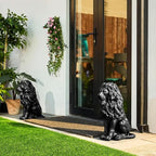 20.5" Black Lion Statue Outdoor, Resin Guardian Lion Sculpture with Weather-Resistant Finish, Decorative Animal Figurine for Garden, Patio, Entryway & Home Decor - Image 6