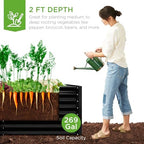 Best Choice Products 6x3x2ft Outdoor Metal Raised Garden Bed, Deep Root Box Planter for Vegetables, Flowers, Herbs, 269 Gallon Capacity, 100% Non Toxic Materials - Black - Image 3