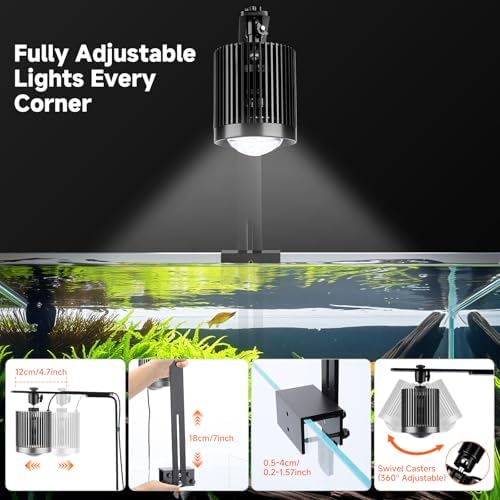 fishkeeper Clip On Aquarium Stream Light with 24/7 Mode(36W) - Image 6