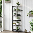 6 Tier Corner Shelf, Narrow Display Shelf Stand, Corner Bookshelf - Image 7