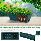 OYEAL Railing Planter Box Set of 2 Hanging Planters for Fence - Image 5