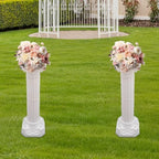2Pcs Wedding Roman Column, White Elegant Roman Pillars Stand Wedding Event Decorative Columns Tall Wedding Centerpiece Stand for Wedding Party Celebration Decor - Image 2