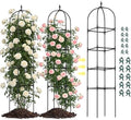 2 Pack 70.87" Garden Obelisk Trellis for Climbing Plants, Pyramid Design for Roses, Clematis, Jasmine, and Vegetable Vines, Indoor & Outdoor Use, Black by BAG+WIZARD