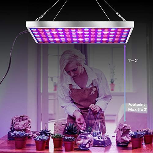 Diboys LED Grow Light for Indoor Plants, 45W Plant Lights Full Spectrum Panel Grow Light for Seedlings, Succulents, Micro Greens, Vegetable and Flower, 2 Pack - Image 5