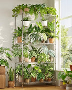 GENTINGBRO Large Plant Shelf Indoor Plant Stand Outdoor 4 Tier for Plants Heavy Duty 3000lbs Plant Rack Storage Shelves Adjustable Tall Plant Holder for Balcony Garden Patio by Gentingbro