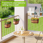 2Pack Cute Railing planter box Fence planters Window boxes planters porch - Image 2