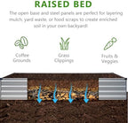 2PCS 12x3x1ft Galvanized Raised Garden Bed Kit,Metal Planter Box for Vegetables,Flowers,Herbs Durable Rust-Resistant Patio Gardening Beds,Silver - Image 3