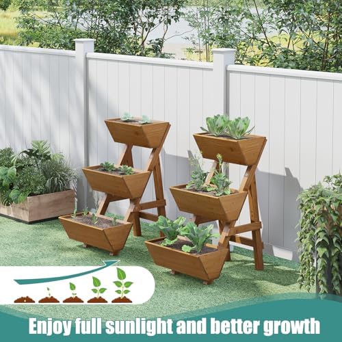 Small Raised Garden Bed, 3 Tier Vertical Garden Planter for Indoor & Outdoor, Raised Planter Box with Legs - Image 5