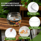 Geelin 1.5 Gallon Plastic Fishbowl Round Large Clear Shatterproof Tank - Image 4