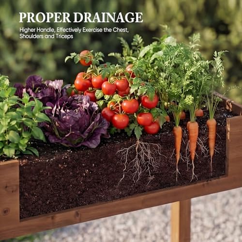 DUMOS 48x24x30 Inch Raised Garden Bed, Elevated Wood Planter Box with Legs - Image 2