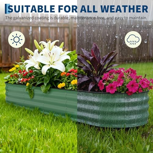 Garvee 2 Pack 8x2x1.5ft Galvanized Raised Garden Bed, Metal Planter Box - Image 5