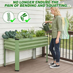 Galvanized Raised Garden Bed with Legs 2Pack,48x24x32in Elevated Garden Bed - Image 3