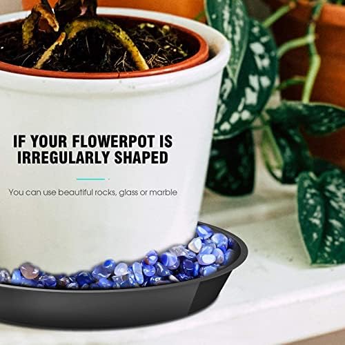 6 Pack Plant Saucer 12 14 16 18 20 22 Inch Plastic Plant Tray, Sturdy and Durable Flower Pot Container Accessories Plant Pot Saucers for Indoor and Outdoor (16 Inch, Black) - Image 6