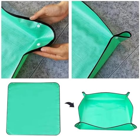 2 PCS Waterproof Foldable Garden Plant Flower Pot Planting Mat Transplanting Mats for Patio - Image 4