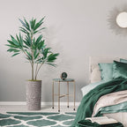 SIGNWIN Artificial Tree in Geometric Pattern Planter, Fake Dracaena Tree Silk Tree for Indoor and Outdoor Home Decoration - 66" Overall Tall (Plant Pot Plus Tree) - Image 5