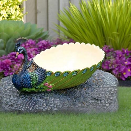 Gonetre Handmade Vintage Resin Peacock Planter Pot Decorative Flower Pot Container for Plants - Image 3