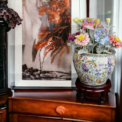 8.5" Wooden Display Stand for Fishbowls, Vases and Planters - Image 4