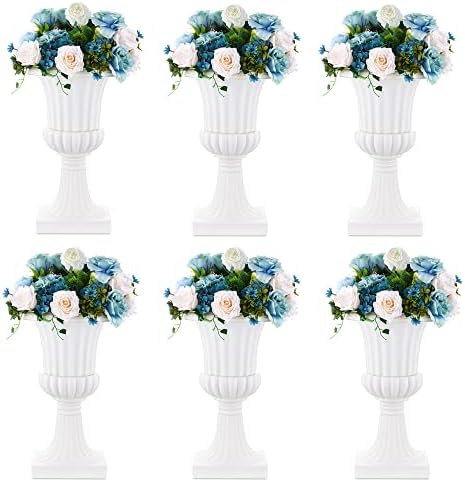 NUPTIO Plastic Classic Urn Planter: 19.7 Inch Plant Pot for Outdoor, 6 Pcs by Nuptio